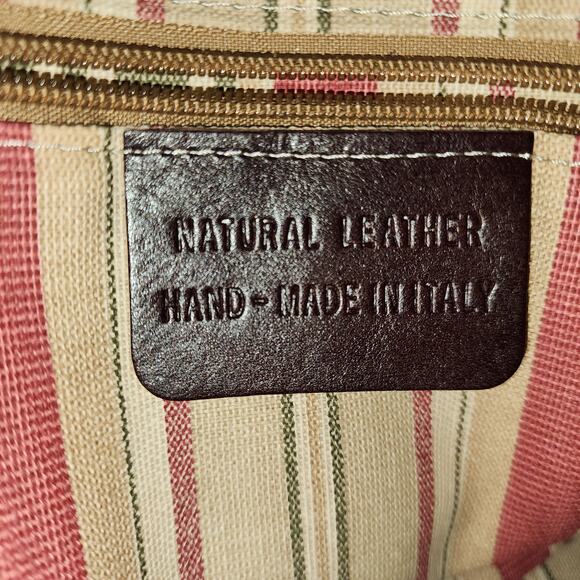 CENCIO NWT XL DUFFEL VECCHIO BROWN ITALIAN LEATHER BAG - Picture 7 of 15